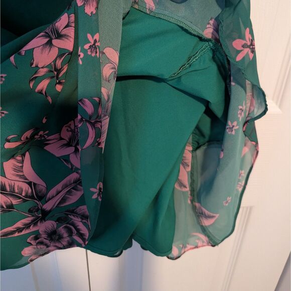 Sam Edelman Floral Ruffle Mini Dress | Women’s 10 | High Neck | Sleeveless - Picture 5 of 7